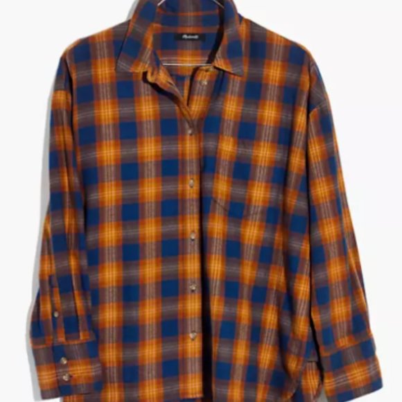 Madewell Flannel Westward Shirt in Ardan Plaid Button Front Long sleeve Shirt M - Picture 2 of 12